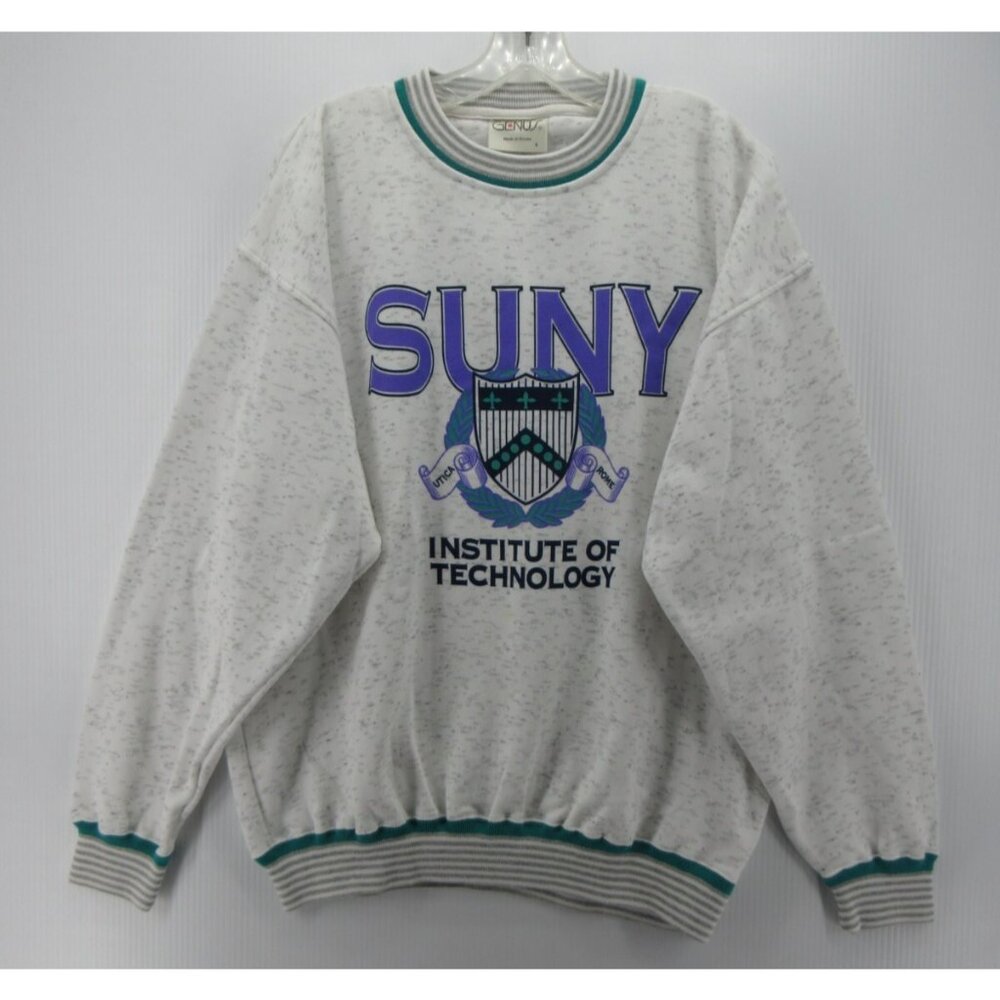 VINTAGE SUNY Polytechnic Institute Sweatshirt Large Genus 90s New York*